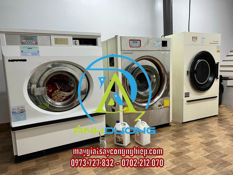 Lắp đặt máy giặt công nghiệp cũ tại TP Thái Nguyên